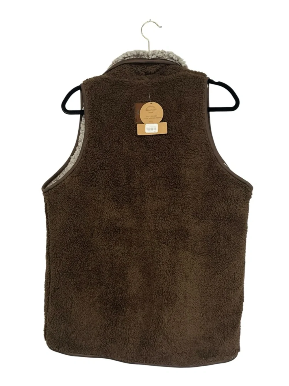 NWT C.C. Exclusive‎ | Heather Brown Reversible Women's Sherpa Vest L